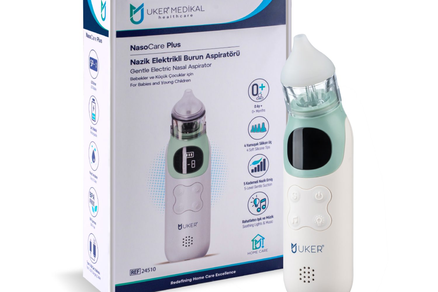 UKER NasoCare Plus Nazik Elektrikli Burun Aspiratörü 